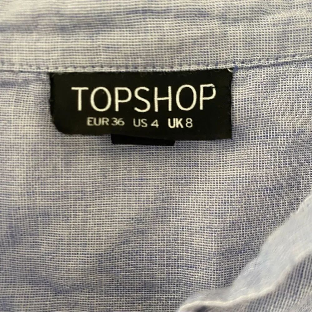 Topshop Blue Button Down Shirt - Picture 3 of 3
